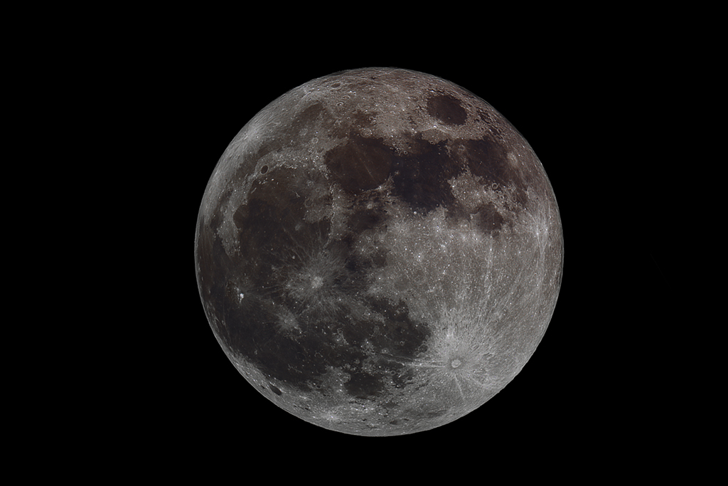 Super Moon on Cinco de Mayo, 2012. Taken with a DSI RC10C telescope and an FLI ML11002 camera. Click the image for a larger version.