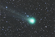 Comet Lovejoy passing the Pleiades in January 2015.