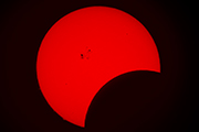 Partial solar eclipse on October 23, 2014 from Nightfall in Borrego Springs, California