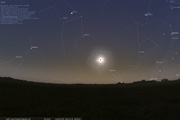 Simulation of the Total Solar Eclipse on November 14, 2012, in Stellarium