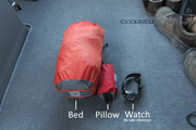 My bed and pillow for the night, by Exped